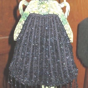 SPARKLY Swag Bag w/ Floral Frame Flapper Beaded Purse ~Fab Celluloid BAKELITE Top & Clasp~1920s Deco Carnival Glass Beads Handbag ~EX Shape!