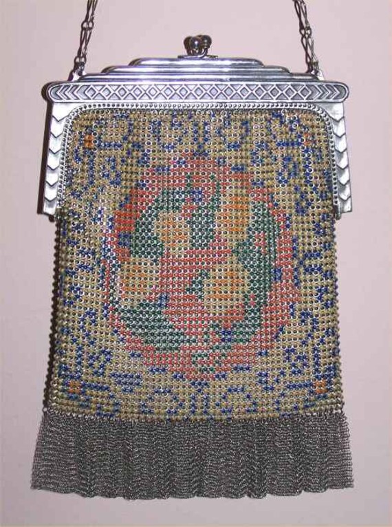 RARE 1920s Deco DRESDEN Mesh Skirt Bag ~Vintage E… - image 2