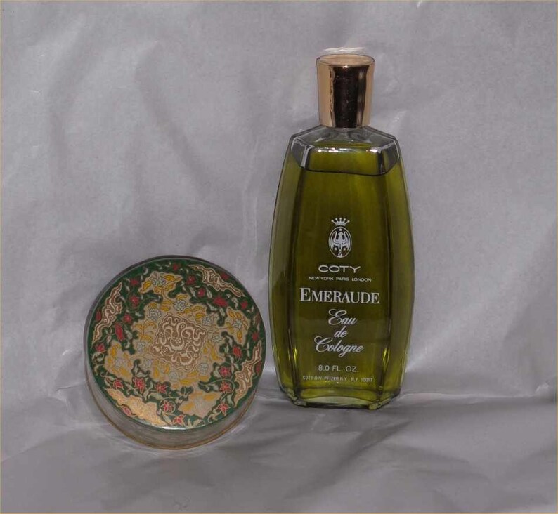 Sale Classic COTY EMERAUDE Perfume & Powder Set Vintage Etsy