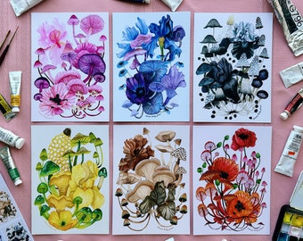6 Pack of Postcards - Original Painting Prints - 5x7
