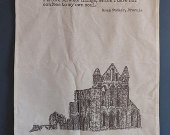 Dracula by Bram Stoker literary tea towel