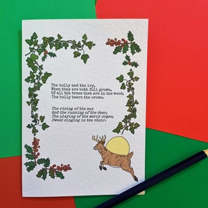 Die Stechpalme und der Efeu - Weihnachtskarte, Größe A6