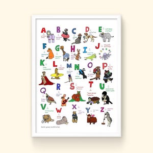 Poster Alphabet Animals and Jobs - kinderdecoratie