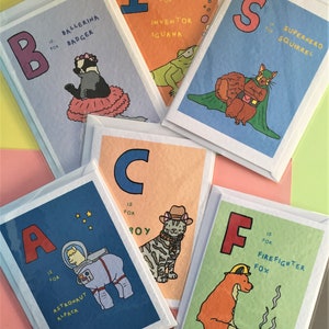 Tarjetas de animales del alfabeto: ¡elige tu letra!