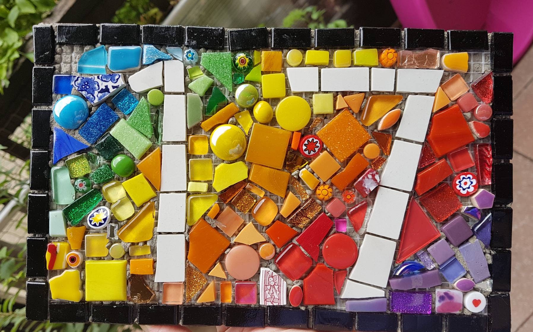 Mosaic Door Number Plaques rainbow Design Etsy UK
