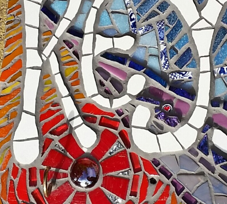 Mosaic key holder Etsy