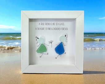 gifts for friends, best friend gifts, sea glass art, birthday gifts for friends, ocean themed gifts, beach theme art, sea glass birds