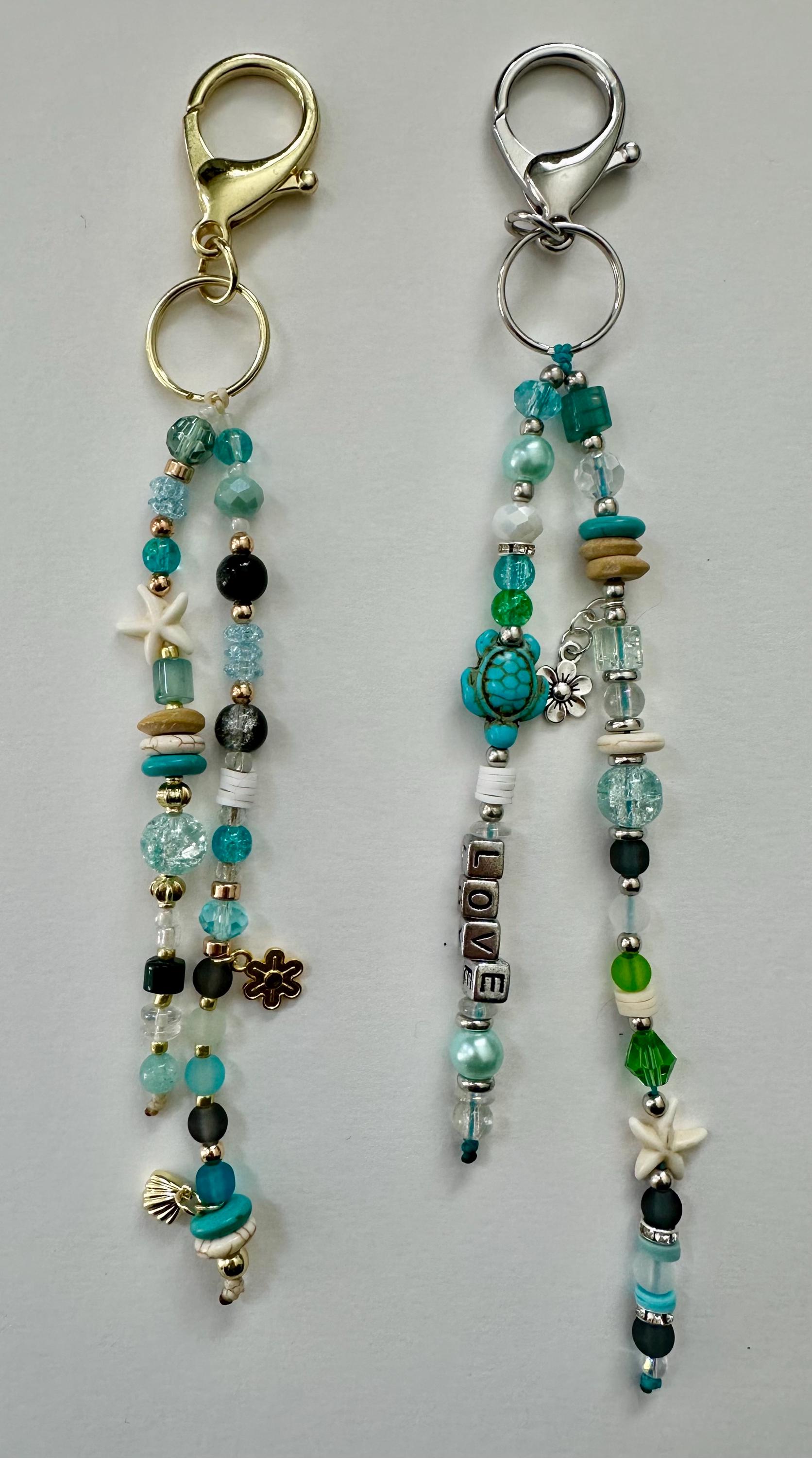 Keychain Bracelet Jisapmzu 12 Pieces Beaded Keychain Sticks For