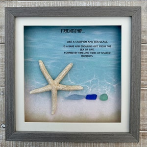 Gifts for friends, sea glass, starfish, best friend gifts, ocean, beach, coastal