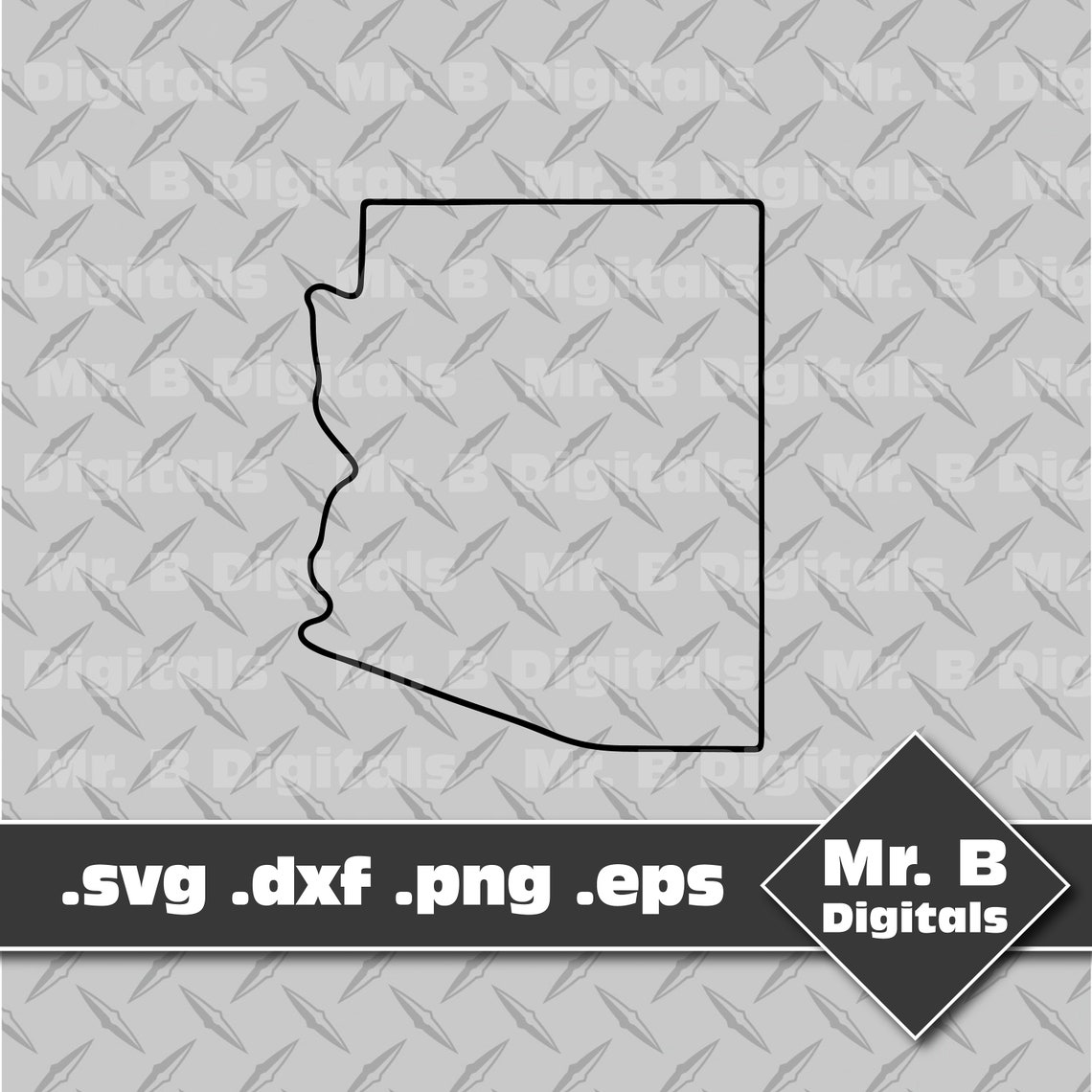 Arizona State Outline Arizona State of Arizona Svg Arizona - Etsy