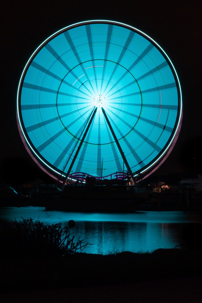 Capital Wheel Ferris Wheel National Harbor MD Maryland Long Etsy