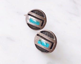 Vintage Sterling Silver and Turquoise Earrings