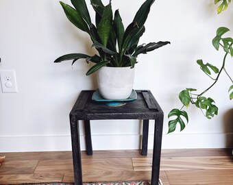 Vintage Wooden Plant Stand Table
