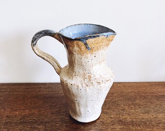 Vintage Ceramic Stoneware Handmade Pitcher