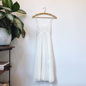 Vintage 60s Lace Sheer White Nightgown