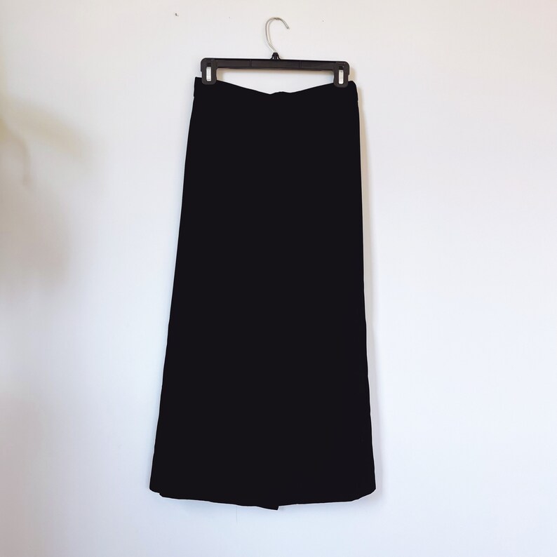 Vintage 80s Ann Hobbs for Cattiva Black Velvet Skirt image 3