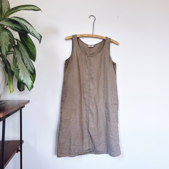 Vintage J. Jill Brown Linen Dress Size Small - Etsy