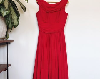 Vintage 1950s Red Party Dress