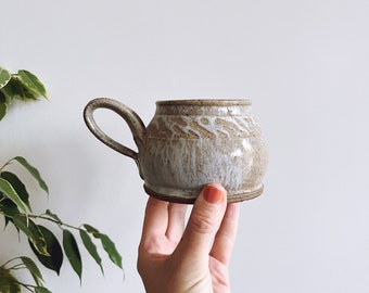 Vintage Handmade Stoneware Pottery Mug