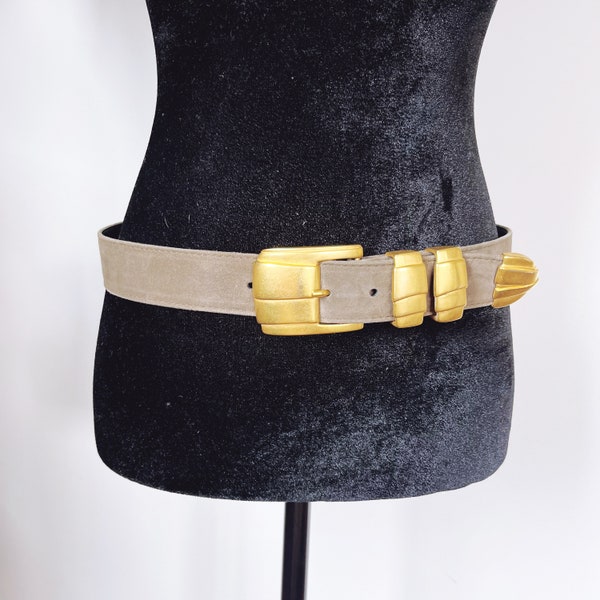 Vintage 80s Escada Suede Leather Belt