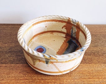 Vintage Art Pottery Glazed Stoneware Bowl