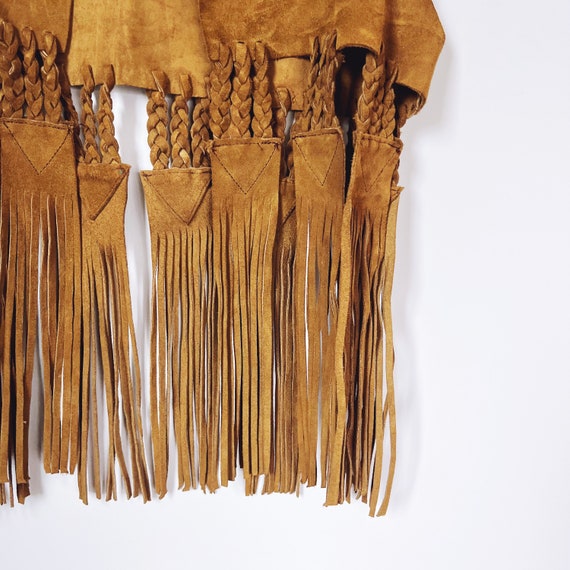 Vintage 70s Leather Fringe Vest - image 5