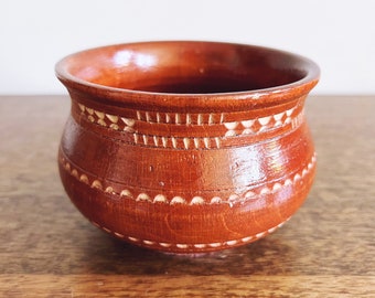 Vintage Carved Wooden Bowl