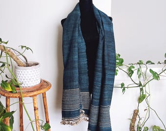 Vintage Tussah Silk Bhujodi India Shawl
