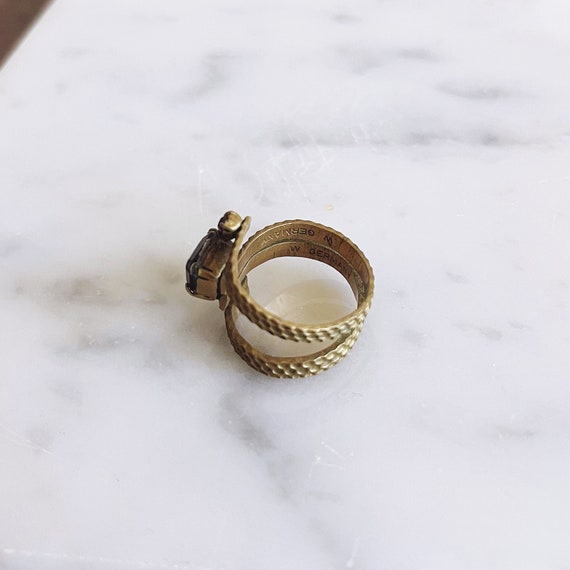 Vintage West German Brass Wrap Ring - image 3