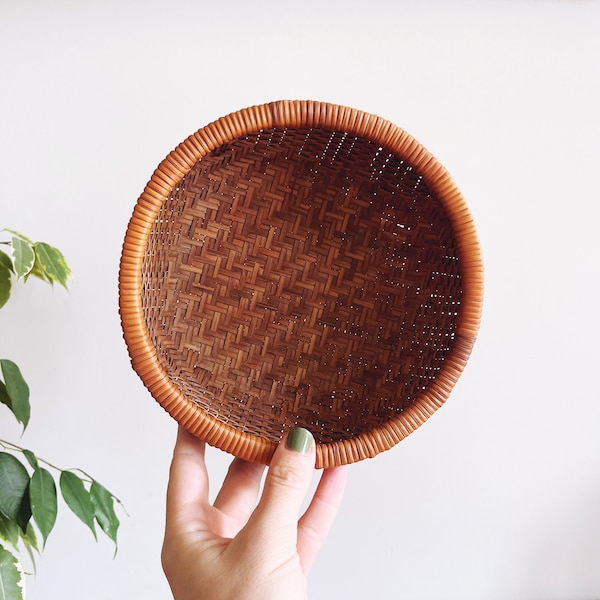 vintage woven little wicker basket