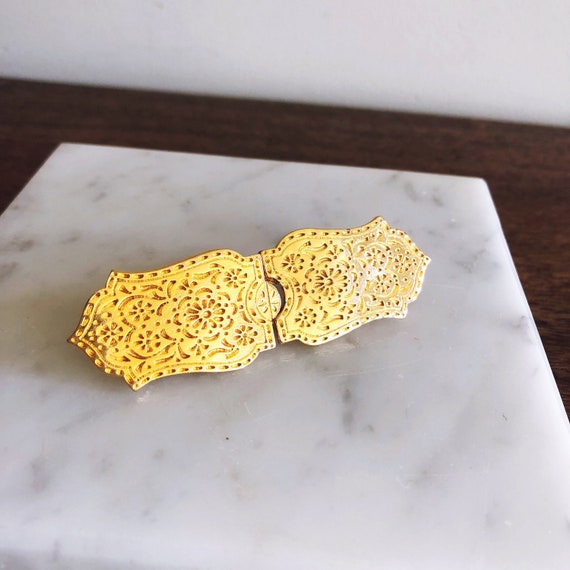 Vintage Dotty Smith Gold Belt Buckle