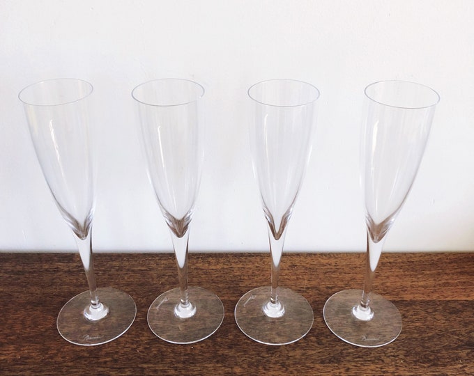 Baccarat Dom Pérignon Champagne Flutes Set of 4 Etsy