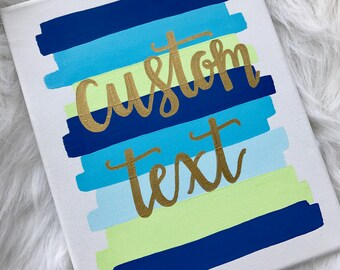 Custom sorority canvas pink and gold sorority painting big | Etsy