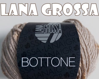 7 Knäuel 350 Gramm BOTTONE von Lana Grossa Effektgarn Beige Puder Farbe 008 Partie 738840