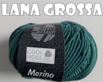 5 Knäuel 250 Gramm Merino Superfein von Lana Grossa Petrol Blaupetrol Farbe 567 Partie 58585