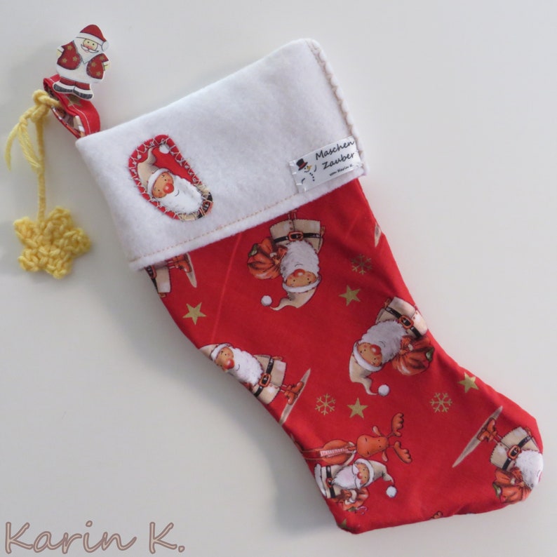 Nikolausstiefel Weihnachtsstiefel Motivmuster