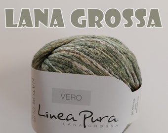 10 Knäuel 500 Gramm VERO Linea Pura von Lana Grossa Effektgarn Resedagrün Farbe 111 Partie 8629