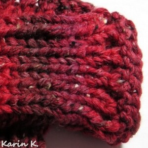 Cuffs Arm cuffs Colour play Wine red Dark red Ruby red Brown red Pearl ruby red with a gentle touch of salmon coarse knit Lana Grossa image 6