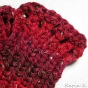 Cuffs Arm cuffs Colour play Wine red Dark red Ruby red Brown red Pearl ruby red with a gentle touch of salmon coarse knit Lana Grossa image 8