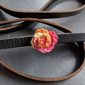 Dog Collar Flower-Ring- Pink- Orange- Yellow- Chewelry