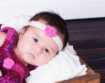 Baby Headband- Pink Flower