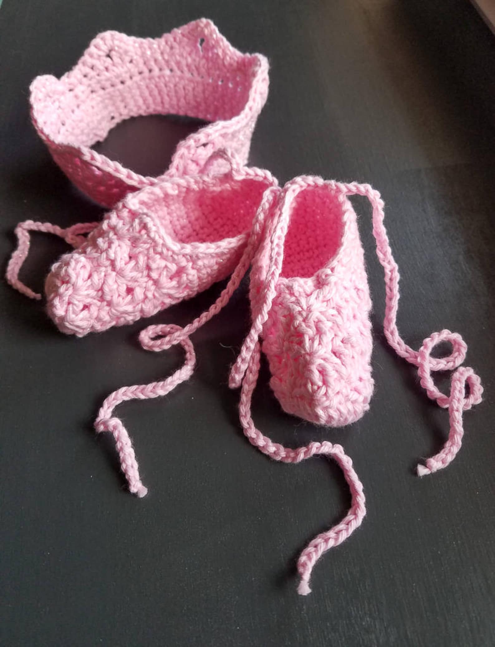 ballet shoes and tiara - photo props - pointe shoes - crown