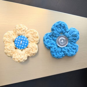 Blue and Yellow Flower Hair Clips- 2 Pack- Hair Accessory