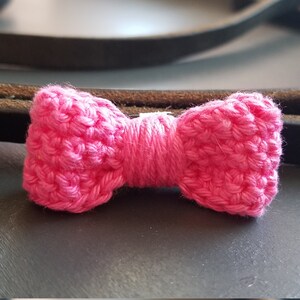 Hot Pink Dog Collar Bow- Small