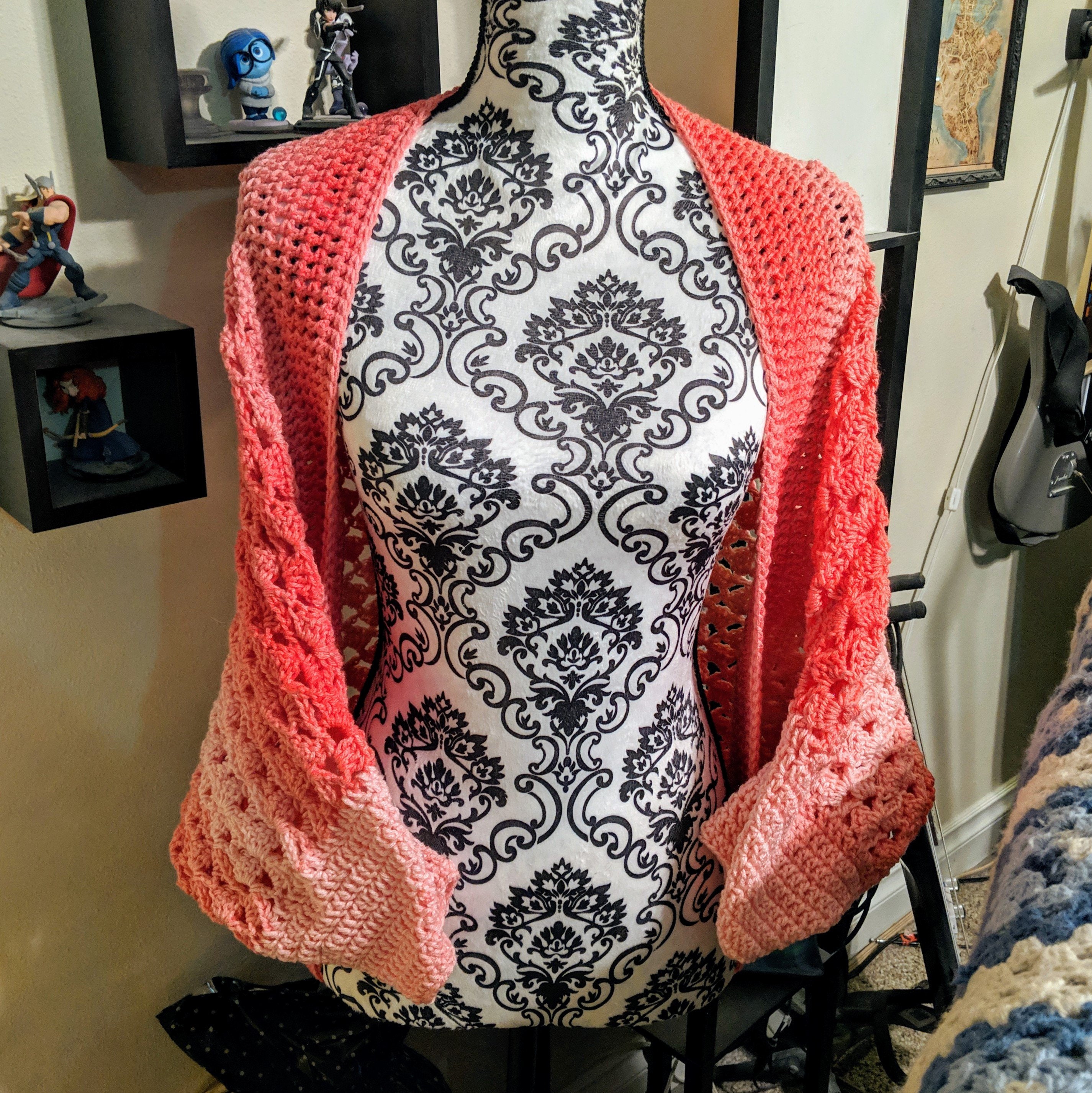 39 Crochet Shrug Patterns with Lace, Granny Squares, and Sleeves 31 crochet drunken granny sHrUG pattern sweater cardigan wrap