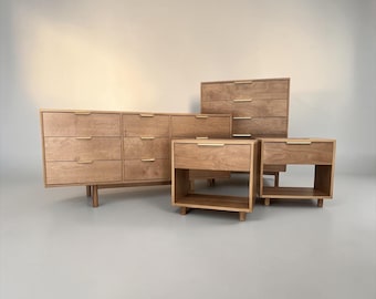 Available! Mid Century Modern Oak 4 Piece Bedroom Set