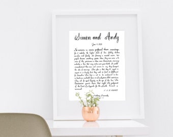 Personalized Marriage Equality Quote Print – LGBTQIA Wedding Gift