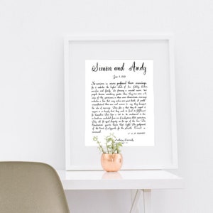 Personalized Gay Wedding Gift Lesbian Wedding Gift - Marriage Equality Quote with Couple’s Names and Wedding Date- Queer Anniversary