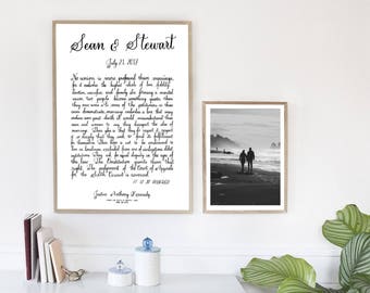 Custom Justice Kennedy Marriage Equality Quote Art – Personalized Wedding Gift
