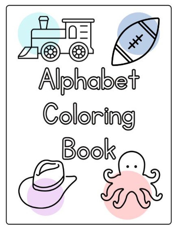 printable alphabet coloring pages pdf file etsy